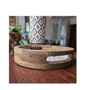 Mandala Print Round Mango Wood Tray