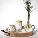 Leafsong — Round Mango Wood Serving Tray