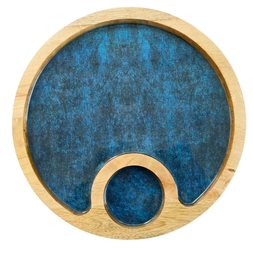Oceanstone Dip Platter – 12" Mango Wood