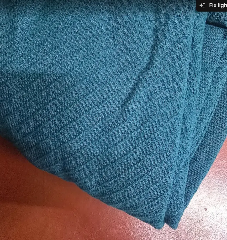 The Teal Weave Cotton Bedspread / Throw / Blanket