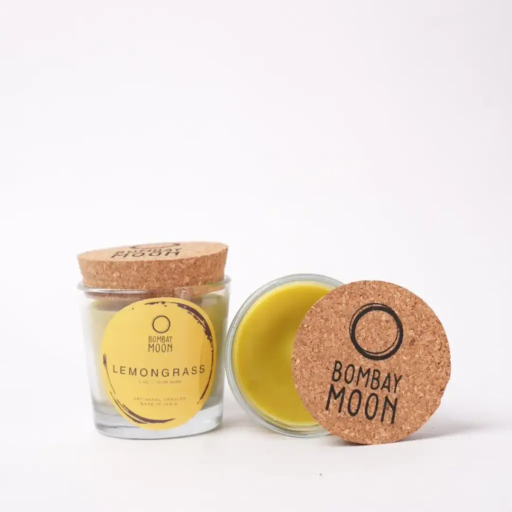 Lemongrass Votive Candles with Cork Lid - Set of 2