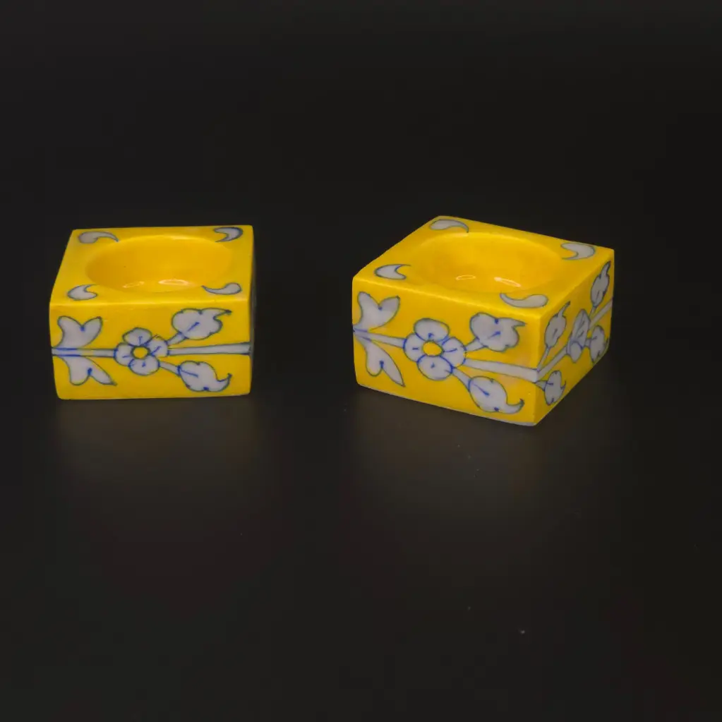 Authentic Blue Pottery Tea Light holders