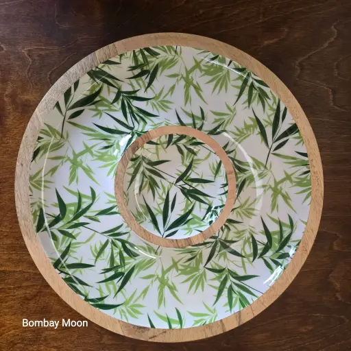 Bamboo Whisper Snack Platter - Chip & Dip