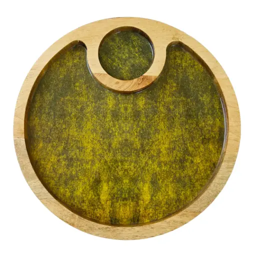 [DI9019] Meadow Fleck Chip and Dip Platter