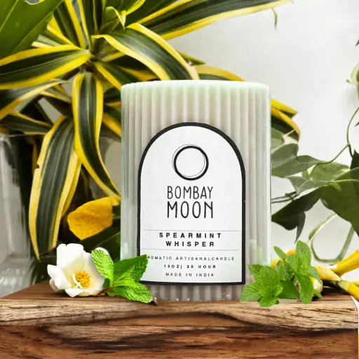 [PIL-G-PEP] Peppermint Grooved Pillar Candle