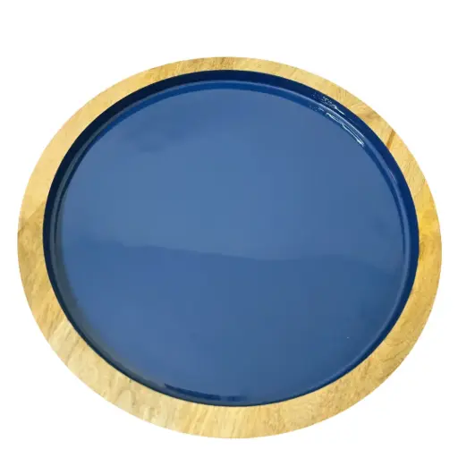 [DI1515] Moonstone Circle - Lapis Lazuli Platter