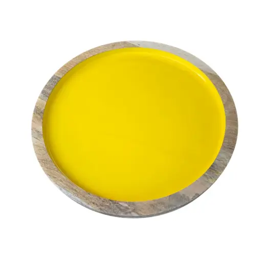 [DI1515] Sunstone Circle - Sunshine Yellow Platter