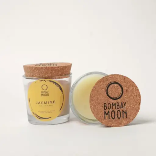 [VOT2JAS] Jasmine Votive Candles with Cork Lid - Set of 2