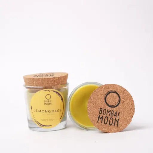 [VOT2LEM] Lemongrass Votive Candles with Cork Lid - Set of 2