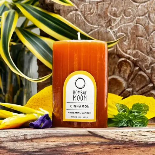 [PIL2CIN] Cinnamon Pillar Candles | Set of 2 | 3 Inch